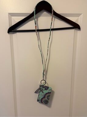 Vera Bradley Lanyard/Card Wallet in “Fan Flowers” Pattern (Now Retired) - *NWT*